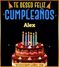 GIF Te deseo Feliz Cumpleaños Alex